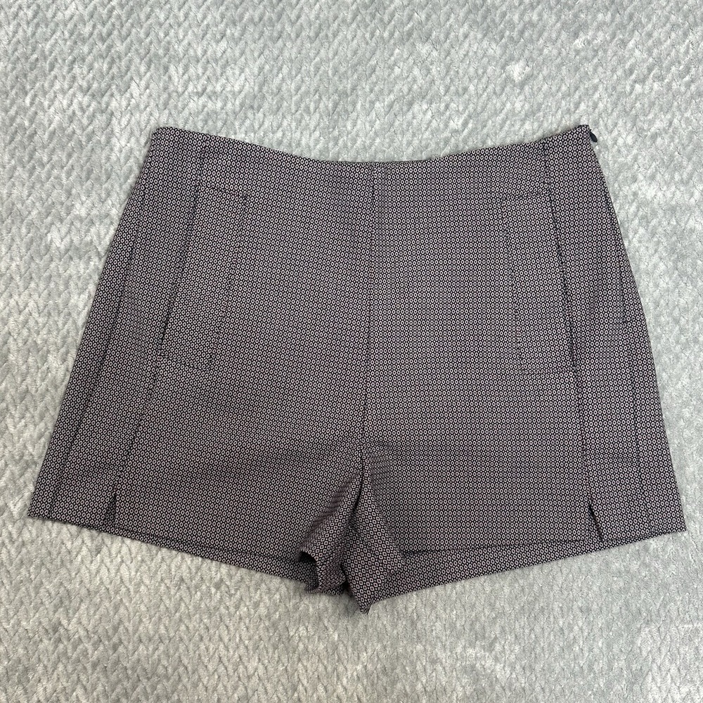 Zara Trafaluc Shorts Small Houndstooth High Waisted Dressy Side Zipper Pockets